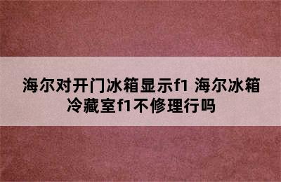 海尔对开门冰箱显示f1 海尔冰箱冷藏室f1不修理行吗